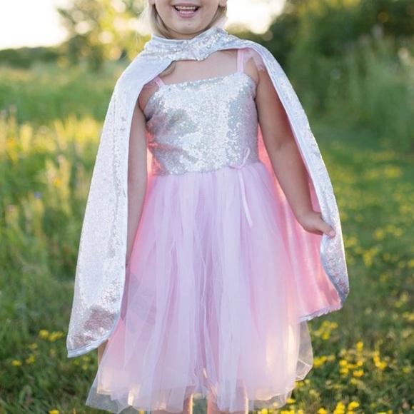 Never worn/Sold Out Silver/Pink Sequin Cape - Picture 1 of 4